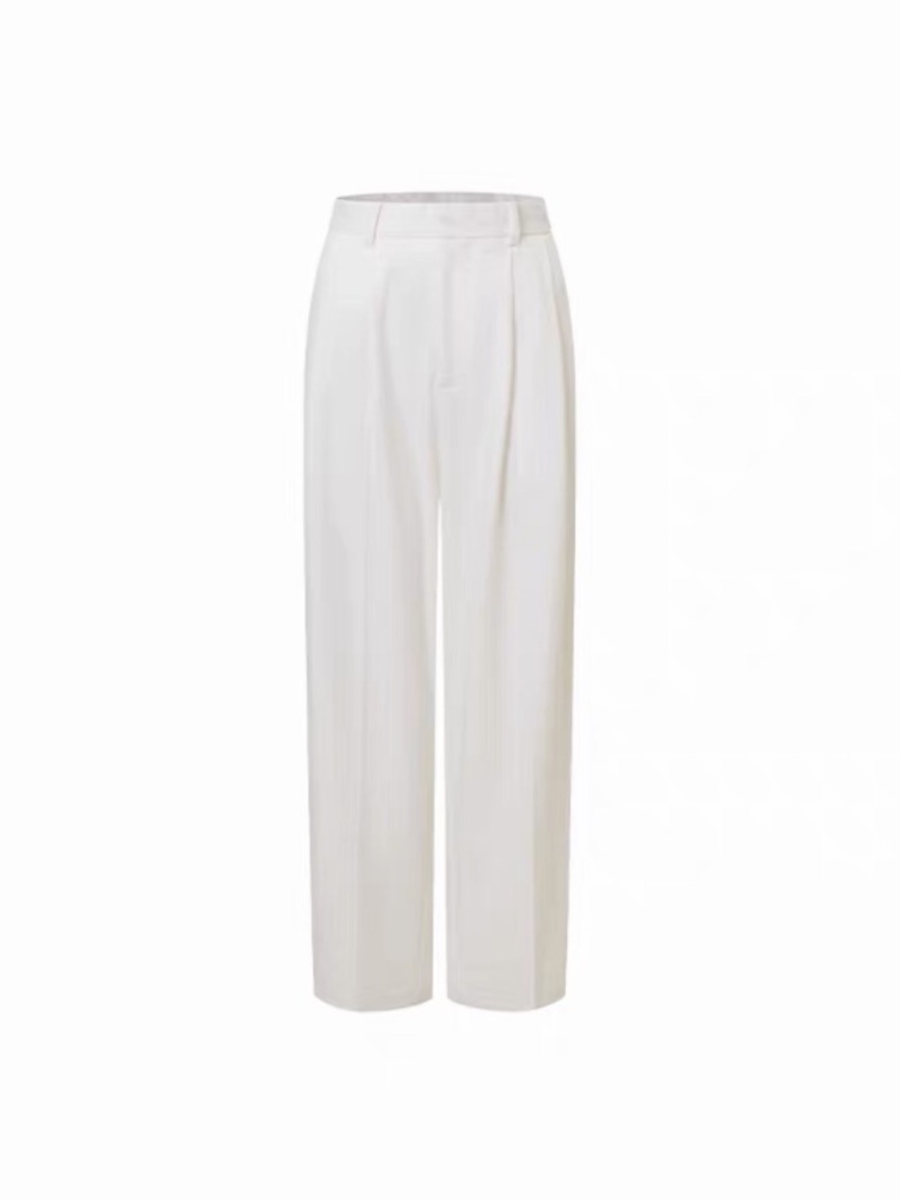 Wide Leg White Women's Trousers - Picture 2 of 7